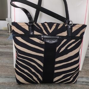 Coach Chic Black and Tan Zebra Print Women's Bag